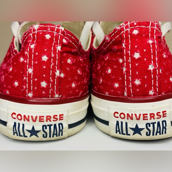 Converse Red Star Sneakers Chuck Taylor Star Perforated 0X SZ 8! - Picture 4 of 9